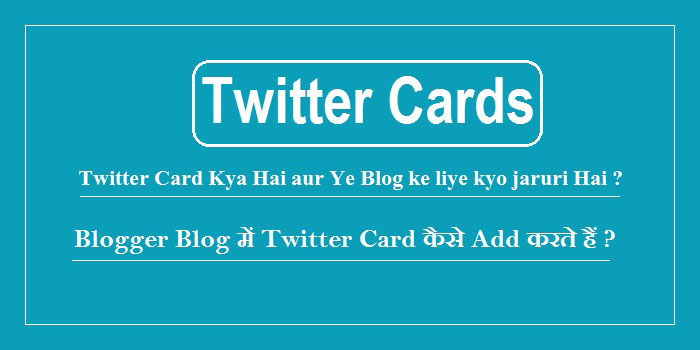 Twitter Cards Blogspot Blog Me Kaise Enable Kare