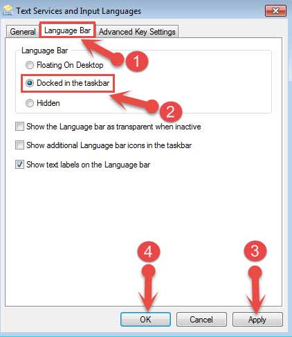 Google Input tools का Hide हुआ Language Icon Taskbar में वापिस कैसे लायें