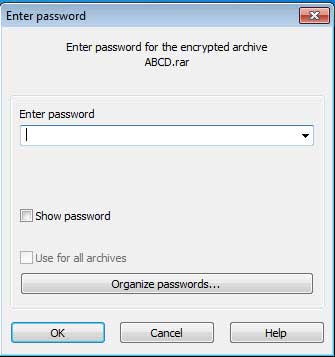 Extract password protected file