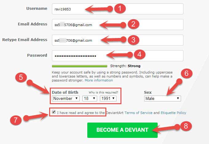 Deviantart.com register